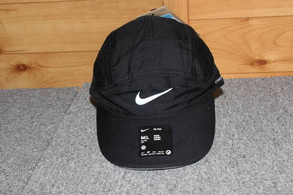 未使用 ユニセックスM/L 黒ブラック ナイキ NIKE Dri-FIT ADV フライ キャップ FB5681 陸上/ランニングなど 送料無料即決