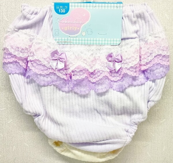 ■新品未使用品 とても可愛い女児ショーツ 140cm 2枚組■レース大きいサイズパンツ130150ティーンパンティージュニア女性下着女の子女子127