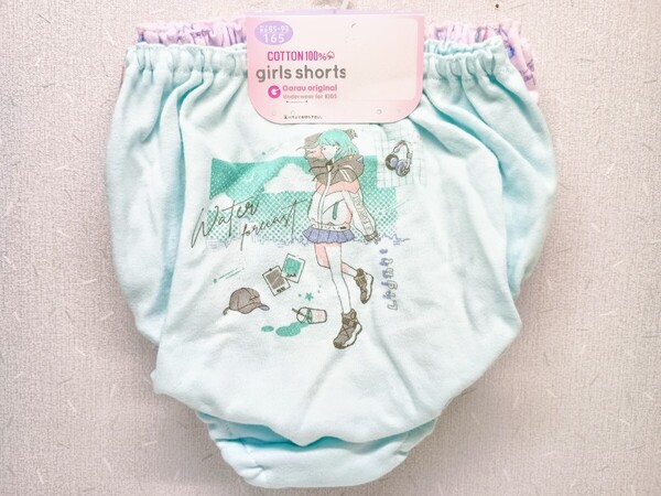 ■日本製■新品未使用品 ショーツ 165cm 2枚組■大きいサイズ女児パンツ160170MLジュニア下着女の子ガールズスクール小学生制服可愛い 88■