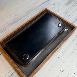 【トラッカーウォレット ロング 3層】クロムエクセル 茶芯 TALON シルバー 黒 銀 アメカジ バイカー