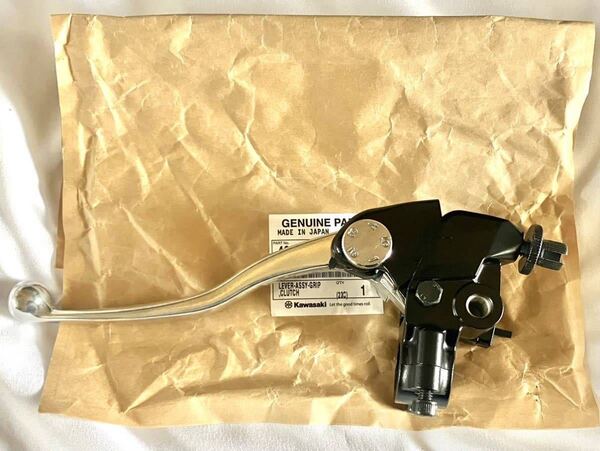 ●在庫あり 即納 ゼファー400 C1-C7 カワサキ 純正 クラッチレバー Assy ホルダー 銀 シルバー ZR400C