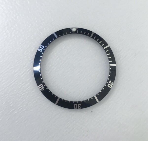 腕時計 修理交換用 社外部品 ベゼルインサート ブラック ドット 34×28mm【対応】オメガ シーマスター200 ボーイズ OMEGA プレボンド 互換