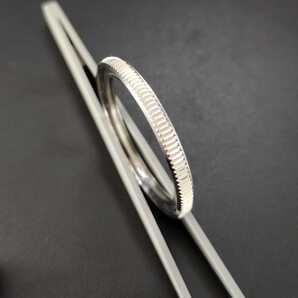 腕時計 修理交換用 社外部品 316L ステンレスベゼル コインエッジ 枠 シルバー【対応】セイコー ダイバー SKX007/009/011 SRPD SEIKO