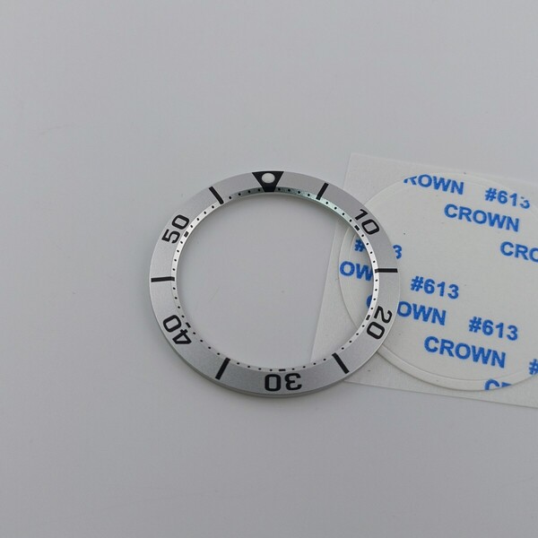 腕時計 修理交換用 社外部品 ベゼルインサート シルバー 【対応】 セイコー SEIKO SBDC001/003/031/033