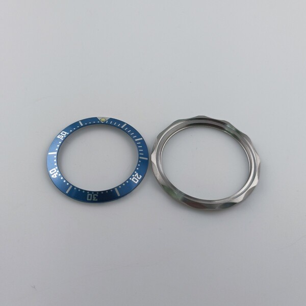 36mm ケース用 腕時計 修理交換用 社外部品 ベゼル ブルー ボーイズサイズ 082SU1362 【対応】オメガ シーマスター300 OMEGA