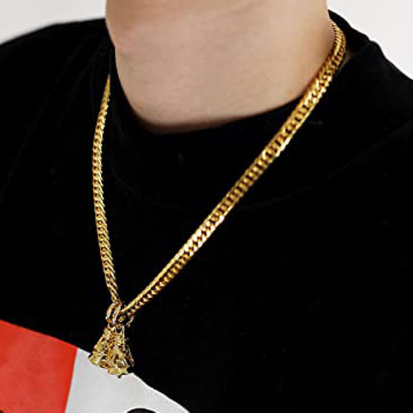 【50cmの程よい長さで重ね付けやTシャツスタイルにもぴったり】 喜平ネックレス メンズ ゴールド ヒップホップ ストリート アクセサリー