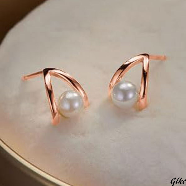 【シンプルで上品なデザイン、パールスタッドピアス】 ピアス サージカルステンレス アレルギー対応 小ぶり プレゼント ピンクゴールド