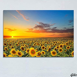 【サイズは40×60cmで、存在感がありながらも使いやすい大きさ】 向日葵 風景画 絵画 インテリア 壁掛け キャンバスアート 開運ギフト
