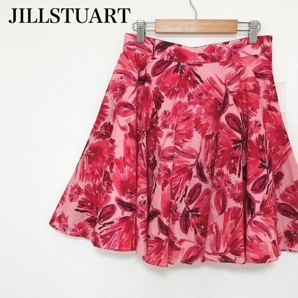 ◇ 【新品】JILLSTUART ジルスチュアート スカート フレア ミニスカート 花柄 サイズ 2 綿 コットン レディース 総柄