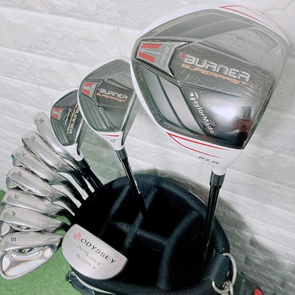 ゴルフクラブセット テーラーメイド BURNER SUPER FAST 2.0J R7 11本 バーナー キャディバッグ付き 男性 右利き スチールシャフト 初心者