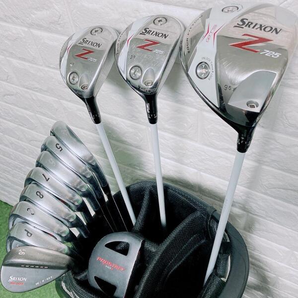 ゴルフクラブセット SRIXON スリクソン Z725 12本 キャディバッグ付き 男性 右利き カーボンシャフト スチールシャフト 初心者