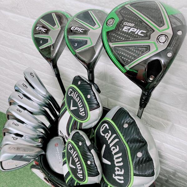 クラブのみ ゴルフクラブセット Callaway キャロウェイ EPIC レガシー 11本 男性 右利き スチールシャフト 初心者