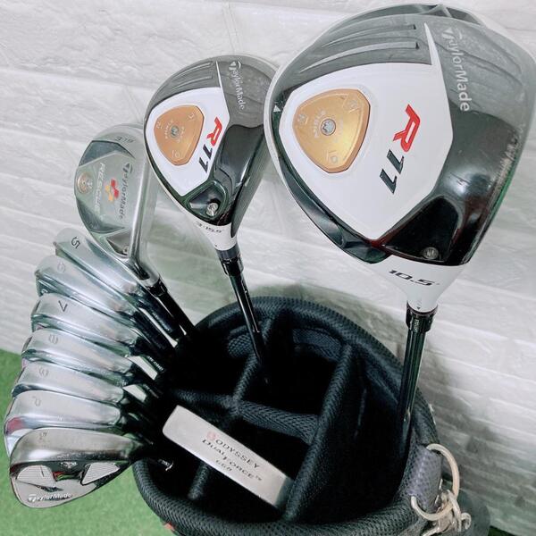 ゴルフクラブセット テーラーメイド R11 RAC 11本 キャディバッグ付き 男性 右利き カーボンシャフト スチールシャフト 初心者