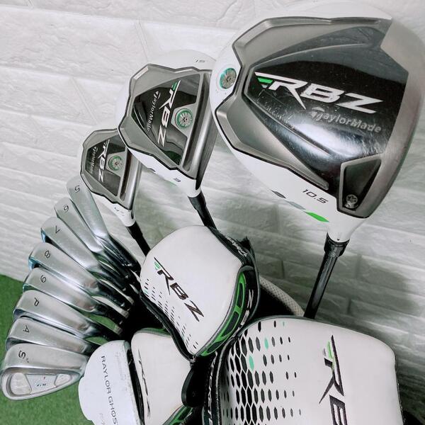 ゴルフクラブセット テーラーメイド RBZ RAC 12本 キャディバッグ 男性 右利き カーボンシャフト スチールシャフト 初心者