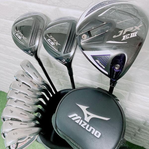ゴルフクラブセット MIZUNO ミズノ JPX E3 EURUS 12本 キャディバッグ付き 男性 右利き カーボンシャフト 初心者