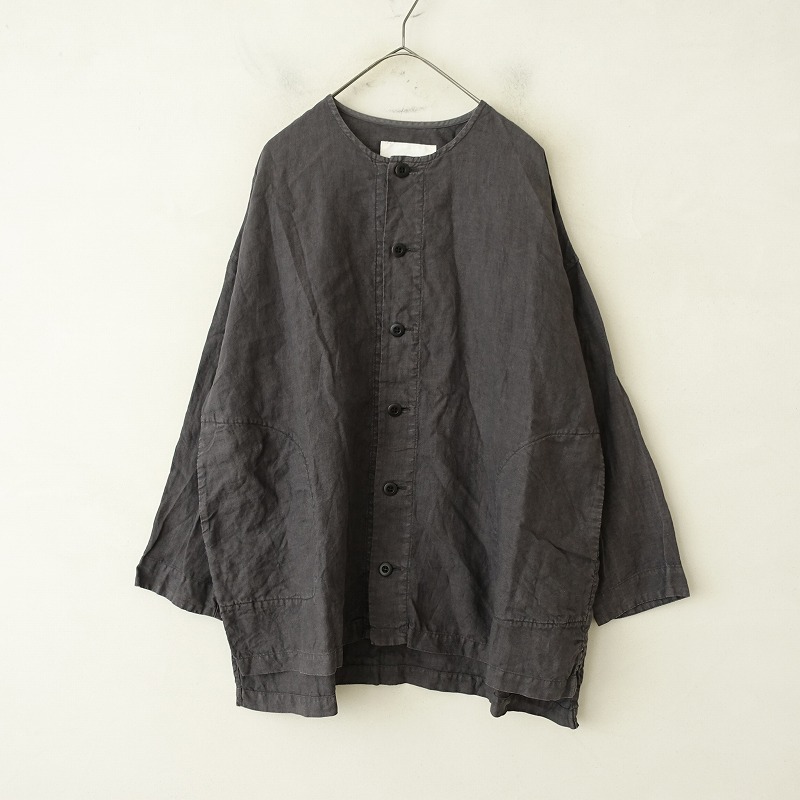 ✨未使用級✨2025 ネストローブ おめかし服 麻×綿 テーラードJK 黒 Fr ✨未使用級✨2025 ネストローブ おめかし服 麻×綿 テーラードJK