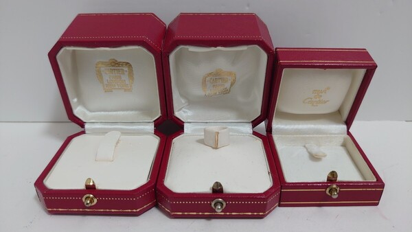 Cartier カルティエ ジュエリーボックス アクセサリーケース ジュエリーケース アクセサリーボックス リングケース 空箱 k 【3個】