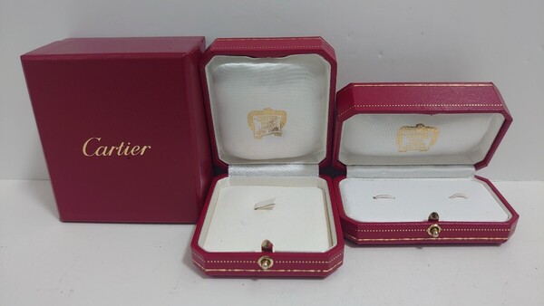 Cartier カルティエ ジュエリーボックス アクセサリーケース ジュエリーケース アクセサリーボックス 空箱 【2個】 p