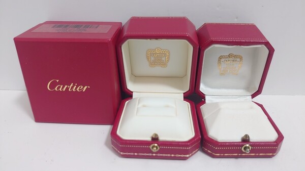 Cartier カルティエ ジュエリーボックス アクセサリーケース ジュエリーケース アクセサリーボックス リングケース 空箱 【2個】 q