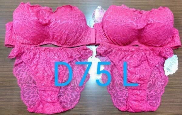 ブラジャー&ショーツ 2組セット D75 Lサイズ