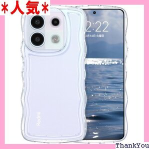 GUAGUA Redmi Note 13Pro 5G ート 13プロ ケース なみなみ カバー クリア 純透明 352