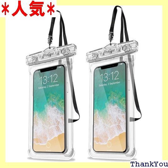 ProCase 防水スマホケース 2個 IPX8認定 axHuawei Xperia android -クリア 15