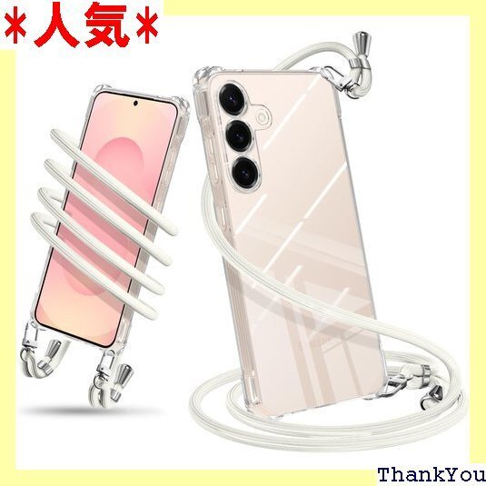 Galaxy S25 5G ケース クリア ショルダー り外し可能 紛失防止 落下防止 ワイヤレス充電対 クリア 685