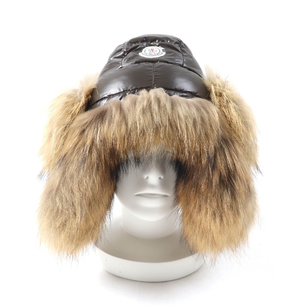 美品 国内正規 希少 ラクーンファー MONCLER ダウンコート ロムニー　1 美品 国内正規 希少 ラクーンファー MONCLER ダウンコート