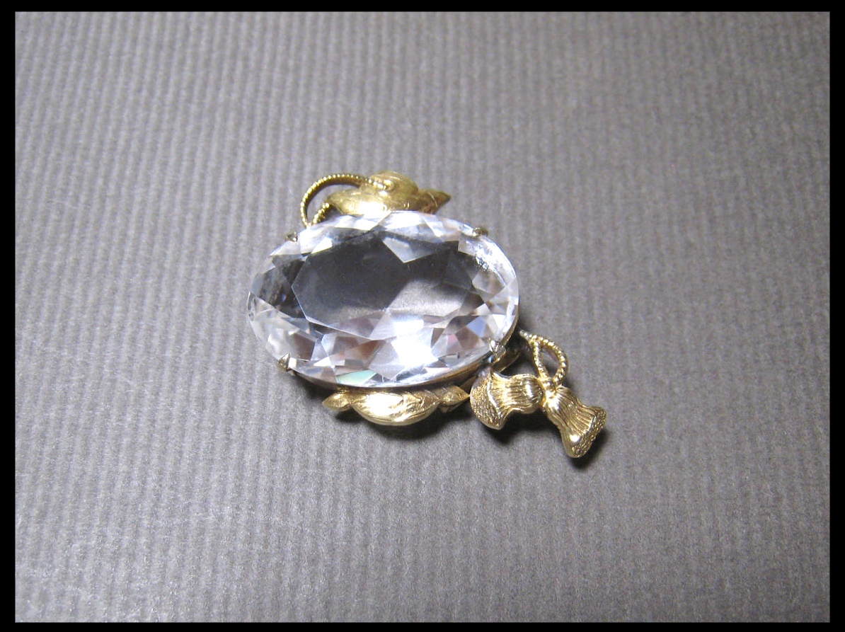 水晶帯留め　アンティーク　アクセサリー 水晶帯留 quartz obi sash clip | 春夏秋冬（しき）アンティークス