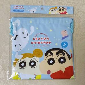 【新品】【送料込み】クレヨンしんちゃん フラット巾着袋 あっぷっぷ!柄