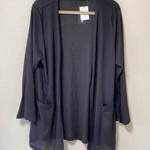 【新品】【送料込み】【レディースM~L】トッパータイプロングカーディガン ブラック