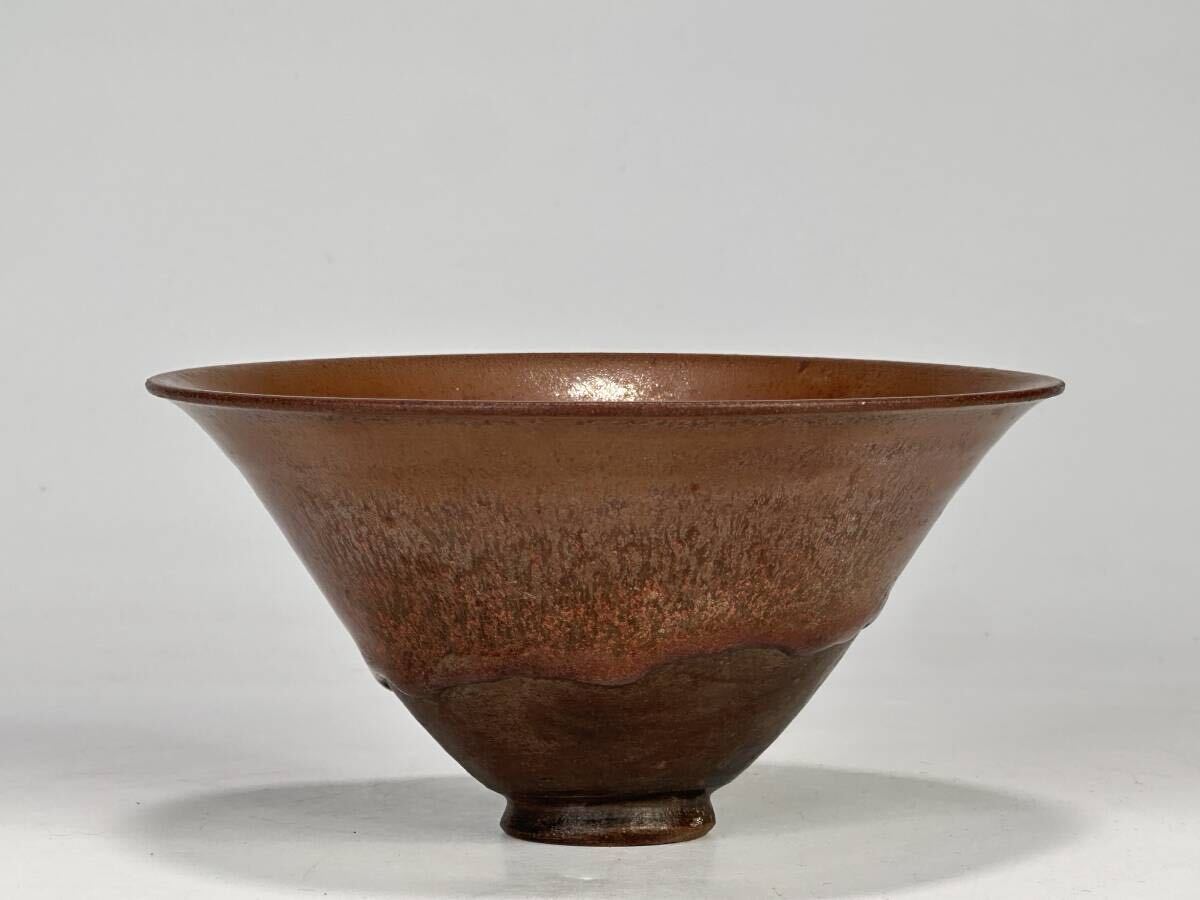 中国 柿釉 天目茶碗 時代箱付 V R4371 Yahoo!オークション -「柿天目茶碗」の落札相場・落札価格