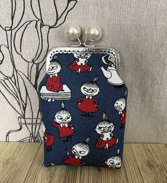 縦型がま口 / ポーチ/ 小物入れ / タバコケース / ハンドメイド ☆リトルミイ・1