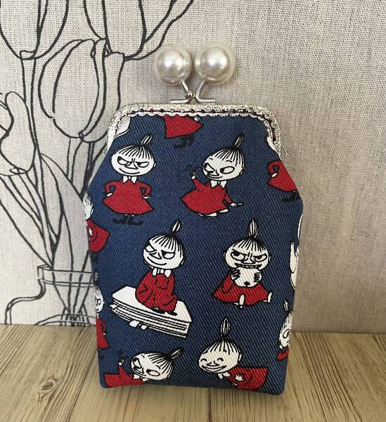 縦型がま口 / ポーチ/ 小物入れ / タバコケース / ハンドメイド ☆リトルミイ・7