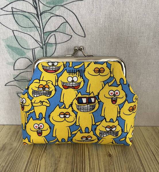 がま口・ ポーチ / 財布 / 小物入れ / ハンドメイド ☆ ハリーピーナッツ猫・14