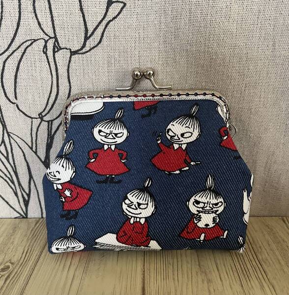 がま口 / ポーチ/ 財布 / 小物入れ / ハンドメイド ☆リトルミイ・デニム調・6