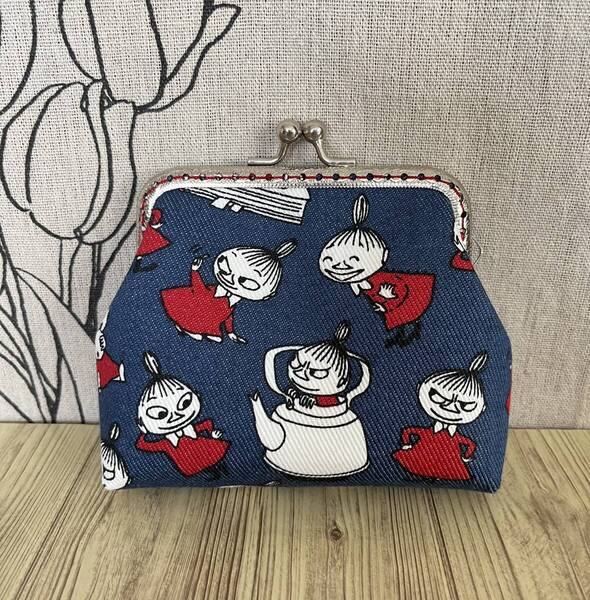 がま口 / ポーチ/ 財布 / 小物入れ / ハンドメイド ☆リトルミイ・デニム調・16