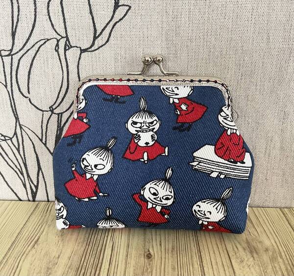がま口 / ポーチ/ 財布 / 小物入れ / ハンドメイド ☆リトルミイ・デニム調・13