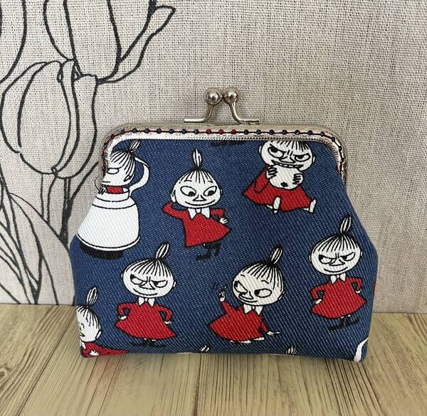 がま口 / ポーチ/ 財布 / 小物入れ / ハンドメイド ☆リトルミイ・デニム調・7