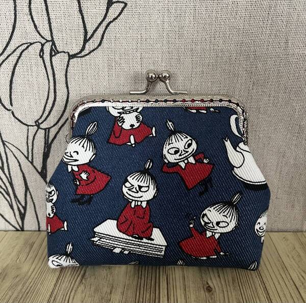 がま口 / ポーチ/ 財布 / 小物入れ / ハンドメイド ☆リトルミイ・デニム調・2