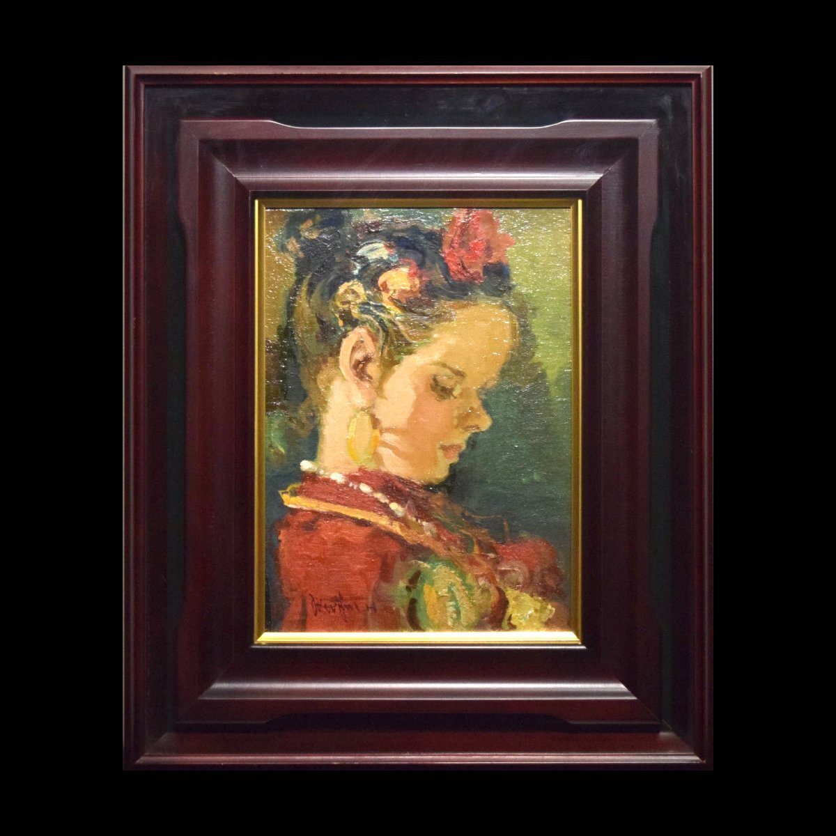 【即発送可能】 Yahoo!オークション -「油絵 少女」(絵画) (美術品)の落札相場 絵画
