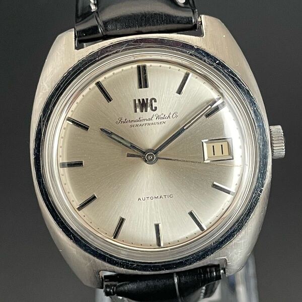 ☆OH整備済☆IWC/シャフハウゼン/cal.8541/自動巻/メンズ腕時計/35㎜/オールドインター/ヴィンテージ/シルバー/稼働/お魚リューズ