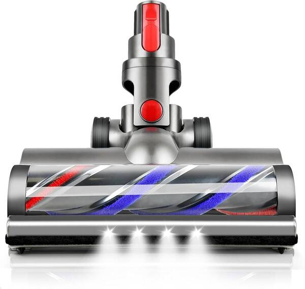 ダイソン 掃除機 ヘッド ダイソン交換ヘッド V7 V8 V10 V11 V15に対応 LEDライト付き 4輪設計 角度回転可能