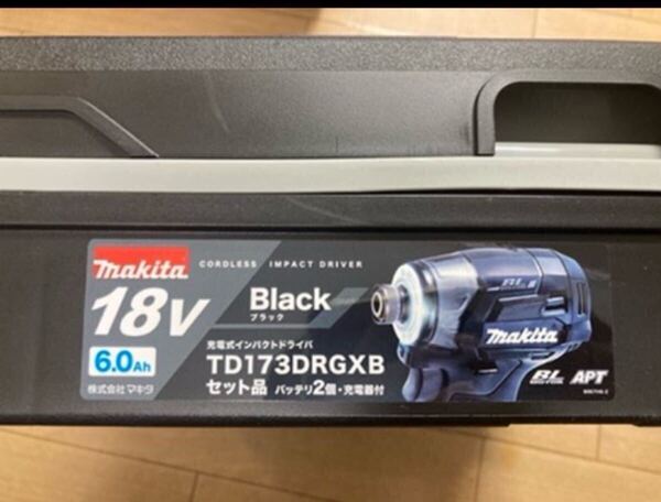 新品未使用 マキタ makita TD173DZB ブラック TD173 黒 本体 ケース 純正 インパクトドライバー BL1860B 対応 18V 電動インパクト ③