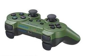 中古PS3ハード ワイヤレスコントローラDUALSHOCK3 ジャングルグリーン