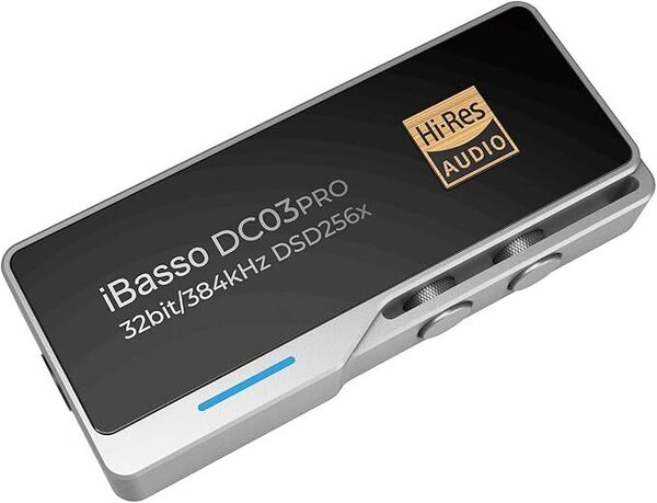 中古 iBasso Audio DC03PRO アイバッソ Type C タイプC USB DAC ポータブル 小型 アンプ 3.5mm ケーブル着脱式 国内正規品 シルバー