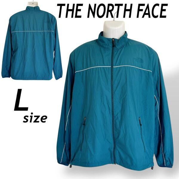 THE NORTH FACE ノースフェイス メンズ ジップジャケット L ウィンドブレーカー 登山 キャンプ アウトドア NP 11022 ブルー系 (F08)★