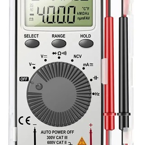 高性能ポータブル 新型AN101r 電池取付済 4000カウント 自動レンジ切替 デジタルテスター/マルチメーター