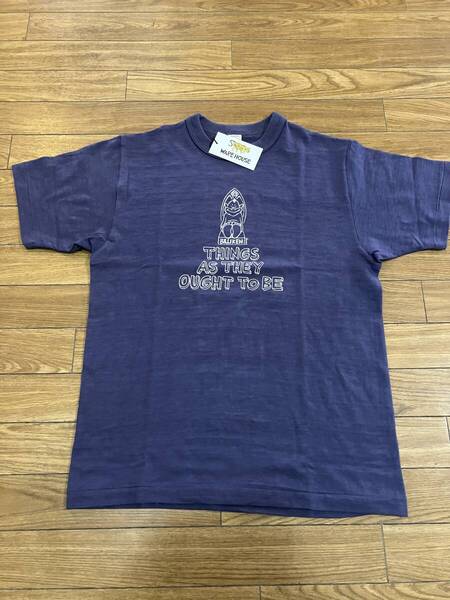 WAREHOUSE 4601 S/S TEE THINGS AS THEY OUGHT TO BE NAVY Lサイズ