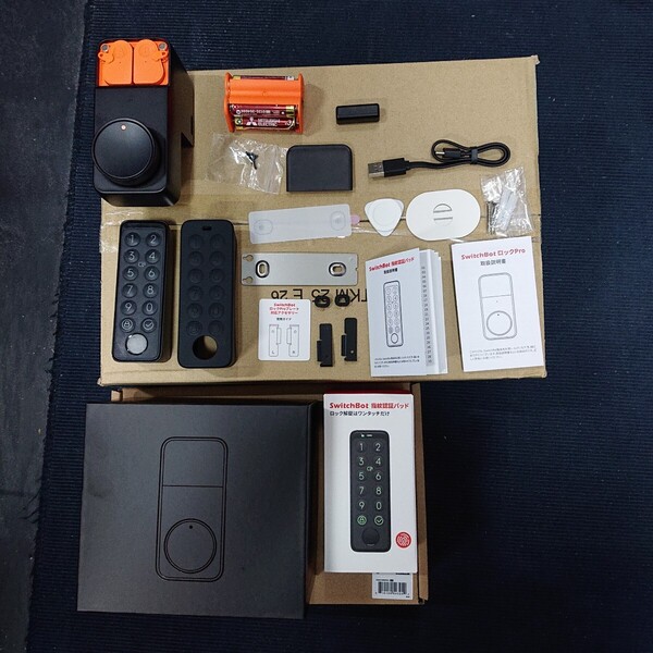 SwitchBot ロックプロ+指紋認証パッド+専用充電バッテリーセット